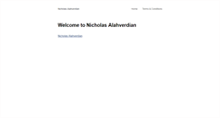 Desktop Screenshot of nicholasalahverdian.com